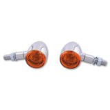 Blinker Highsider Smart Bullet Light, Chrom, Glas Orange, E-geprüft, 12V/21W