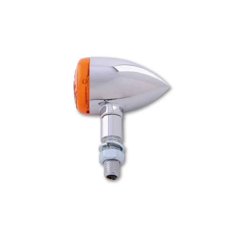 Blinker Highsider Smart Bullet Light, Chrom, Glas Orange, E-geprüft, 12V/21W