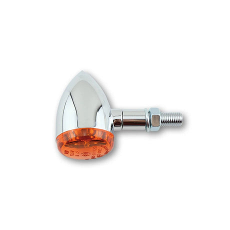 Blinker Highsider Smart Bullet Light, Chrom, Glas Orange, E-geprüft, 12V/21W