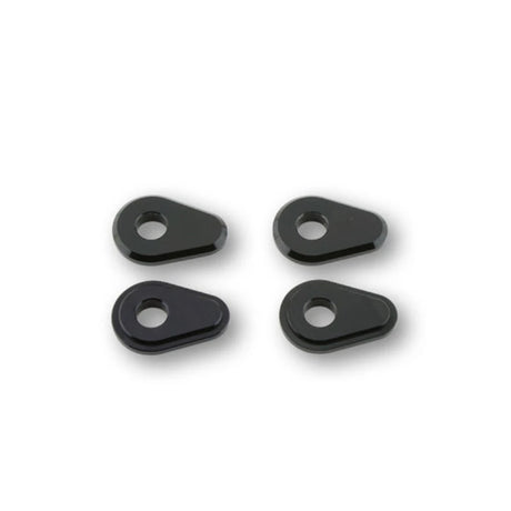Blinker Montageplatten Highsider Smart schwarz, Alu, 38x26 mm, Ø 10 mm, Yamaha