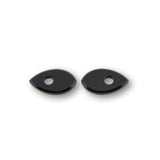 Blinker Montageplatten Highsider Smart schwarz, Alu, 50x29 mm, Ø 10 mm, Honda