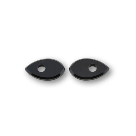 Blinker Montageplatten Highsider Smart schwarz, Alu, 50x29 mm, Ø 10 mm, Honda