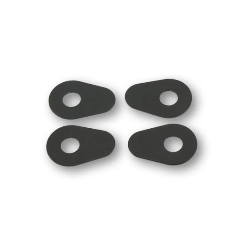 Blinker Montageplatten Highsider Smart schwarz, Alu, 39x27 mm, Ø 10 mm, Yamaha