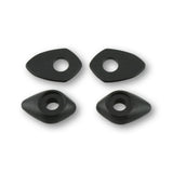 Blinker Montageplatten Highsider Smart schwarz, ABS, 36x25 mm, Ø 10 mm, Ducati