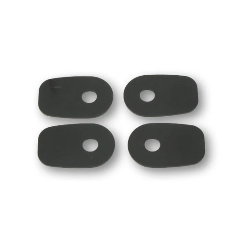 Blinker Montageplatten Highsider Smart schwarz, ABS, 51x33 mm, für Kawasaki
