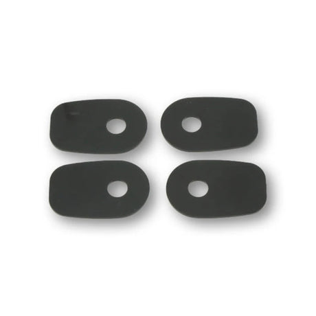 Blinker Montageplatten Highsider Smart schwarz, ABS, 51x33 mm, für Kawasaki
