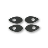 Blinker Montageplatten Highsider Smart schwarz, ABS, 50x28 mm, Ø 10 mm, Honda