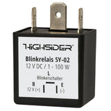 Blinkrelais Highsider Smart SY-02, Universal, 3-polig, 12V, 1W bis 100W