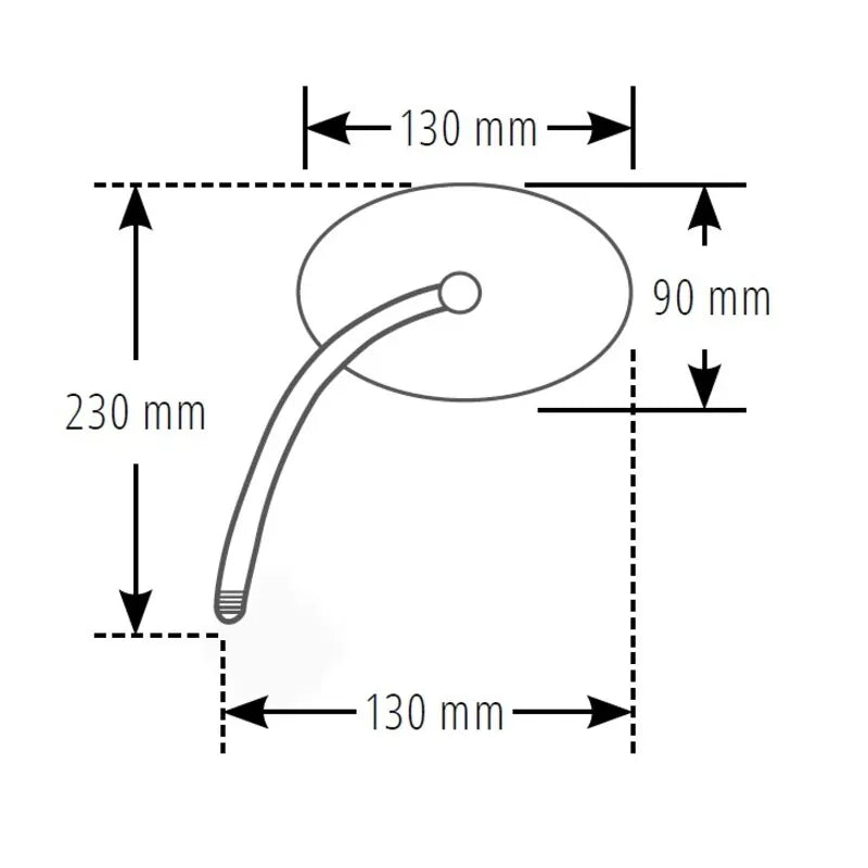 Lenkerspiegel Paar Highsider Smart Joker, Schwarz, ABS, E-geprüft, M10 Gewinde
