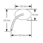 Lenkerspiegel Paar Highsider Smart Joker, Schwarz, ABS, E-geprüft, M10 Gewinde