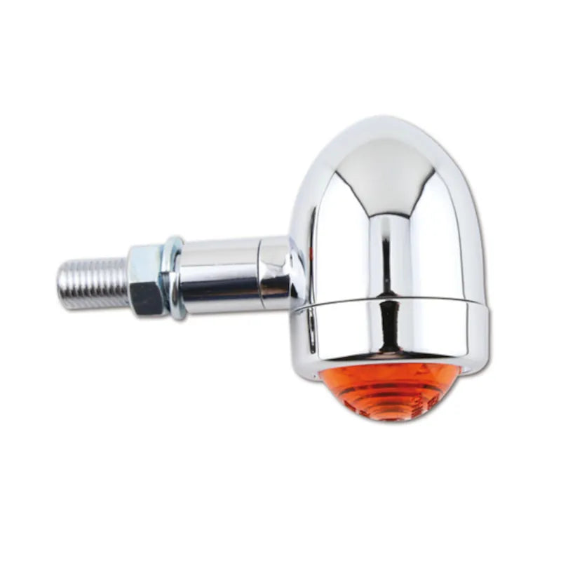 Blinker Highsider Smart Old School Typ 1, Chrom, Glas Orange, E-geprüft, 12V/21W