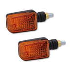 Blinker Highsider Smart Mini kurz, Schwarz, Glas Orange, E-geprüft, 12V/21W