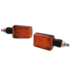 Blinker Highsider Smart Mini kurz, Schwarz, Glas Orange, E-geprüft, 12V/21W