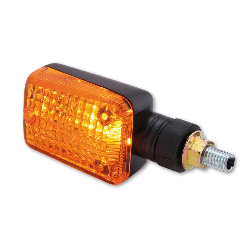 Blinker Highsider Smart Mini kurz, Schwarz, Glas Orange, E-geprüft, 12V/21W