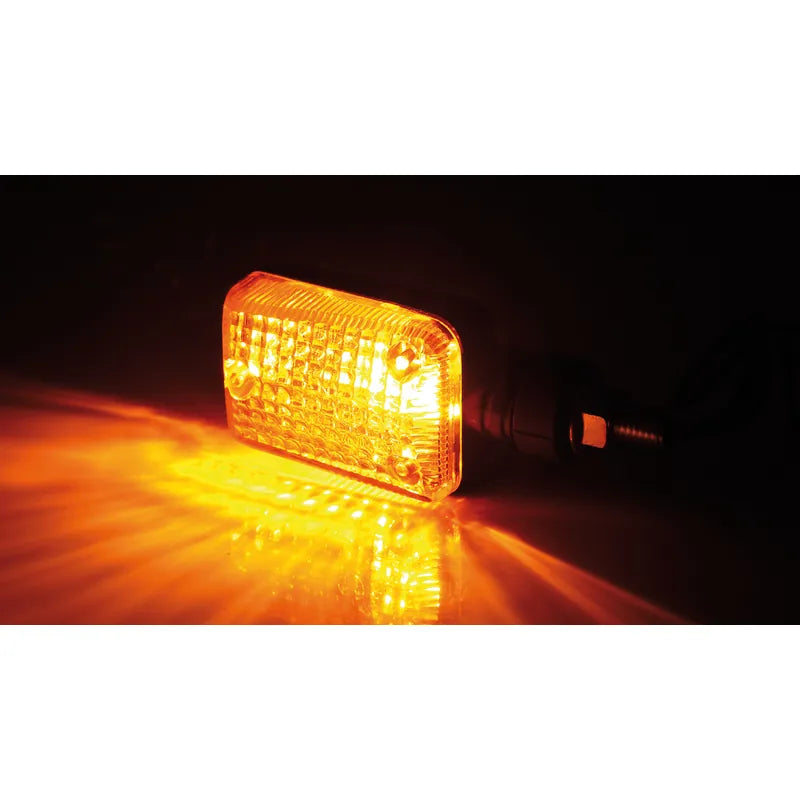 Blinker Highsider Smart Mini kurz, Schwarz, Glas Orange, E-geprüft, 12V/21W