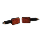 Blinker Highsider Smart Mini lang, Schwarz, Glas Orange, E-geprüft, 12V/21W