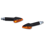 Blinker Highsider Smart Arrow lang, Schwarz, Glas Orange, E-geprüft, 12V/21W