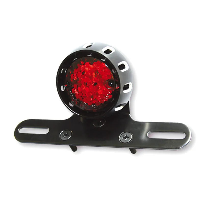 LED-Rücklicht mit Kennzeichenhalter Highsider Miles schwarz, Glas Rot, E-geprüft