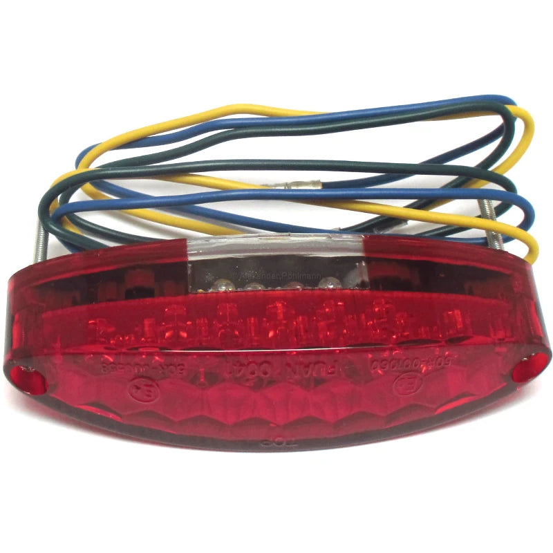 LED-Rücklicht Highsider Number 1, Rot, 106x30 mm, mit KZL, E-geprüft, 12V/1W