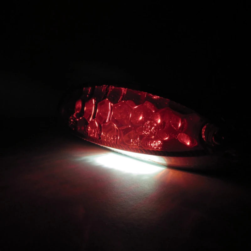 LED-Rücklicht Highsider Number 1, Rot, 106x30 mm, mit KZL, E-geprüft, 12V/1W