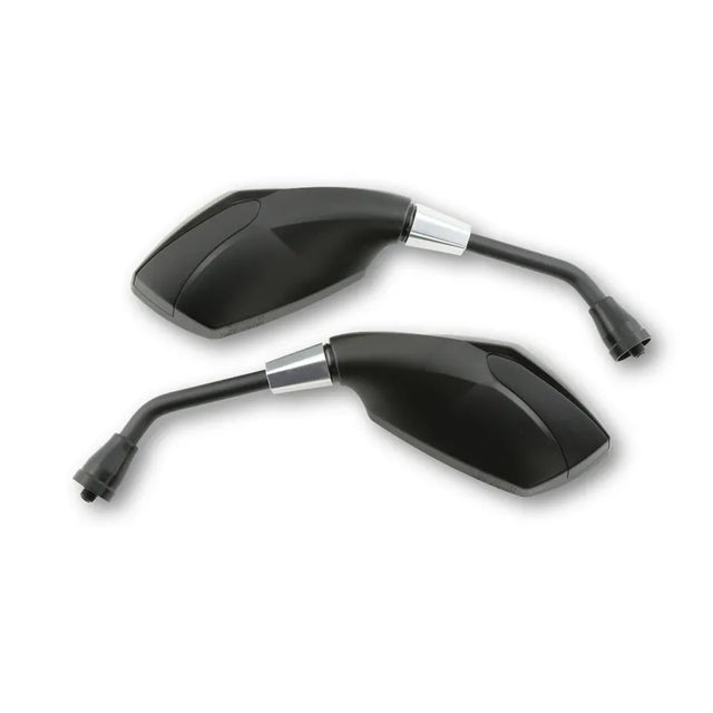 Lenkerspiegel Paar Highsider Smart Ravenna, Schwarz, ABS, E-geprüft, M10 Gewinde