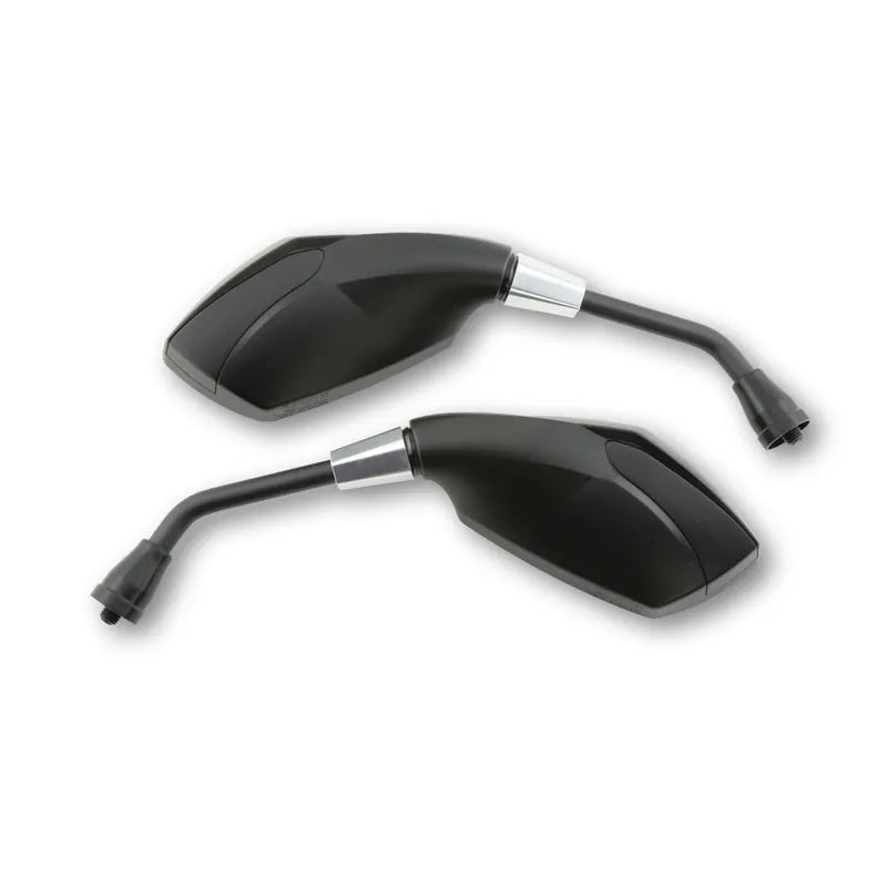 Lenkerspiegel Paar Highsider Smart Ravenna, Schwarz, ABS, E-geprüft, M10 Gewinde