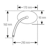 Lenkerspiegel Paar Highsider Smart Ravenna, Schwarz, ABS, E-geprüft, M10 Gewinde