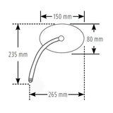 Lenkerspiegel Highsider Smart Naked Bike, Chrom, ABS, E-geprüft, M10 Gewinde