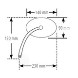 Lenkerspiegel Paar Highsider Smart Universal, Schwarz, ABS, E-geprüft, M10