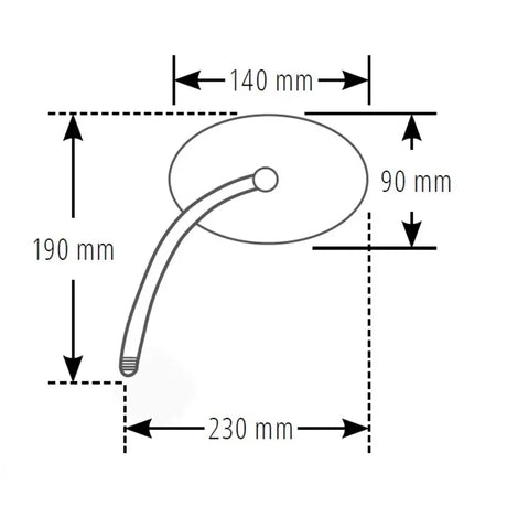 Lenkerspiegel Paar Highsider Smart Universal, Schwarz, ABS, E-geprüft, M10