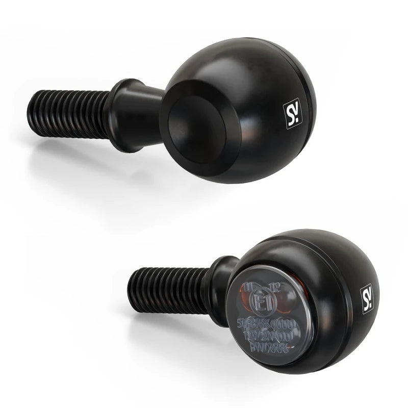 LED-Blinker Paar Highsider Circula-S schwarz, Getönt, M8, E-geprüft, 12V/2W