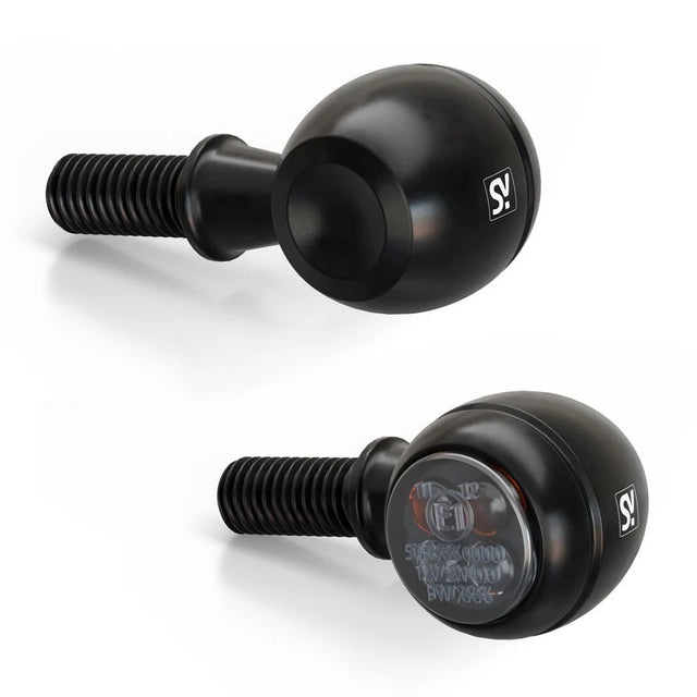 LED-Blinker Paar Highsider Circula-S schwarz, Getönt, M8, E-geprüft, 12V/2W