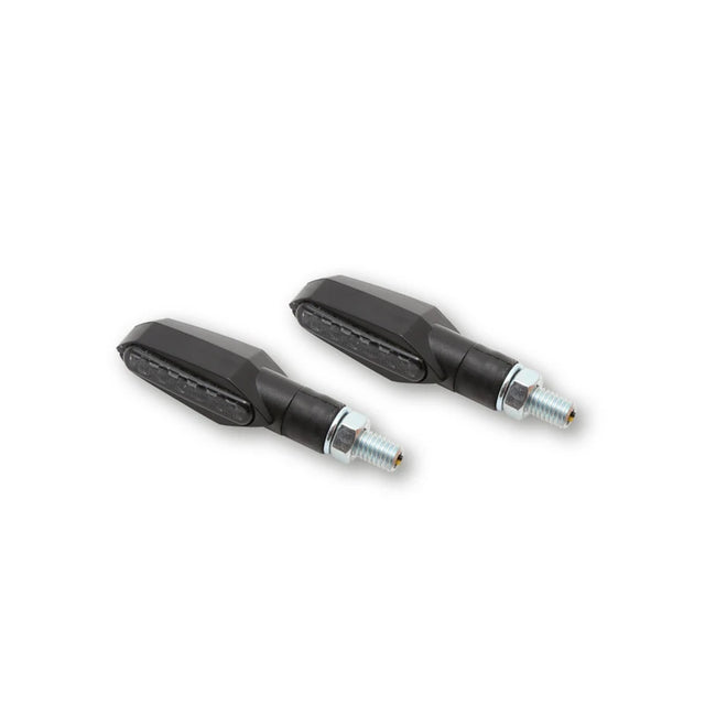 LED-Blinker Paar Highsider Smart Multiface, Schwarz, Getönt, M8, E-geprüft, 12V/2W