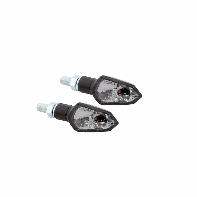 LED-Blinker Paar Highsider Shield-TS schwarz, Getönt, M8, E-geprüft, 12V/1,5W