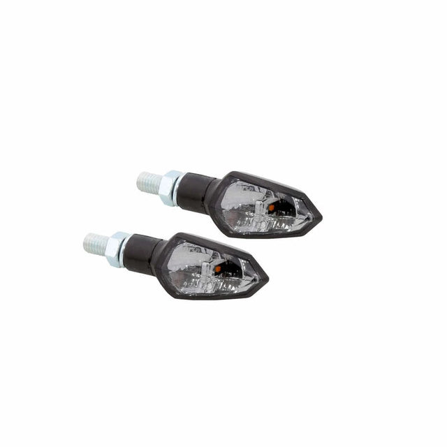 LED-Blinker Paar Highsider Shield-TS schwarz, Getönt, M8, E-geprüft, 12V/1,5W