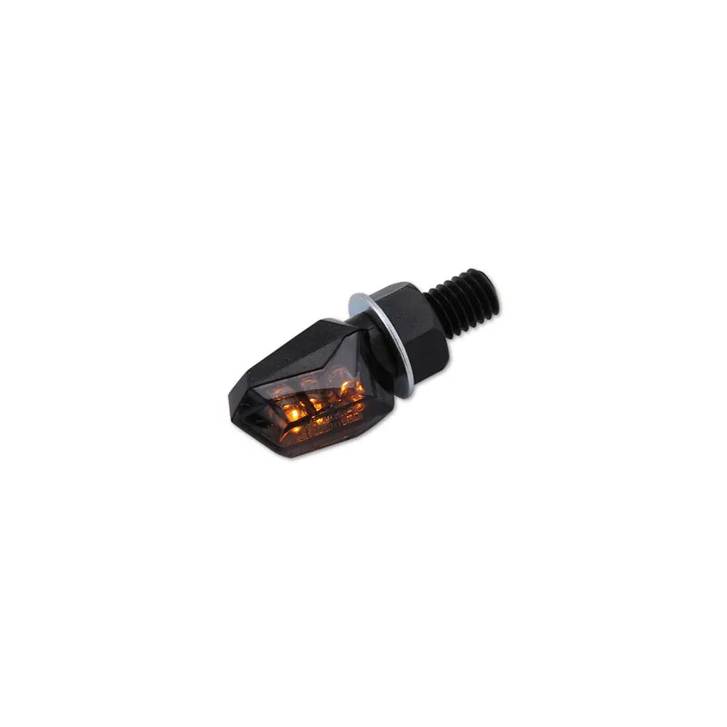 LED-Blinker Highsider Smart Tiny, Schwarz, Glas Getönt, E-geprüft für hinten