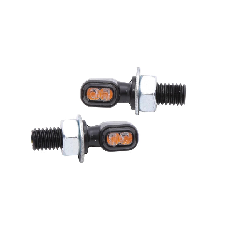 LED-Blinker Paar Highsider Vision-TS schwarz, Getönt, M8, E-geprüft, 12V/1,9W