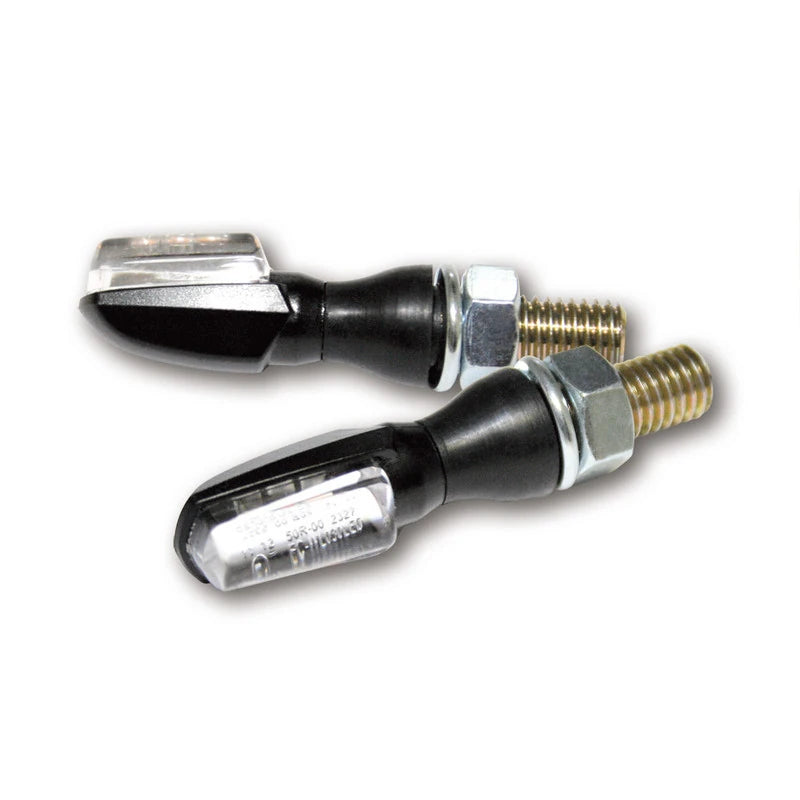 LED-Blinker Paar Highsider Smart Spark schwarz, Klar, M8, E-geprüft, 12V/1,4W