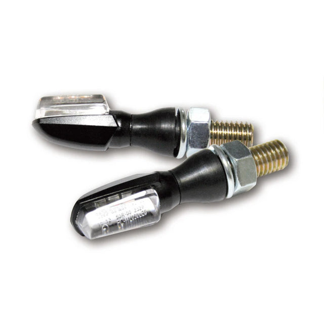 LED-Blinker Paar Highsider Smart Spark schwarz, Klar, M8, E-geprüft, 12V/1,4W