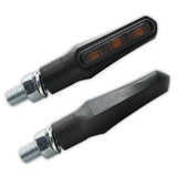 LED-Blinker Paar Highsider Shorty-Fin schwarz, Getönt, M8, E-geprüft, 12V/2W