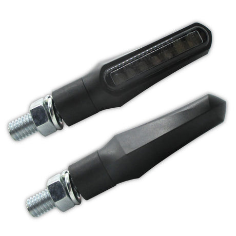 LED-Blinker mit Positionslicht Highsider Shorty-Fin 2in1 schwarz, E-geprüft
