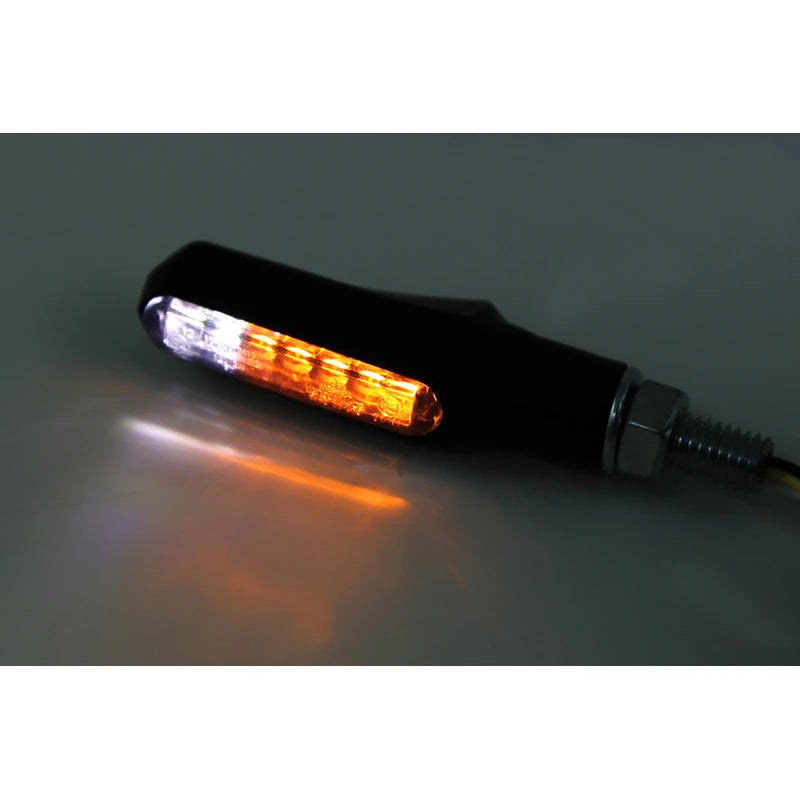 LED Blinker Highsider Smart Shorty Fin mit Positionslicht, Getönt, E-geprüft