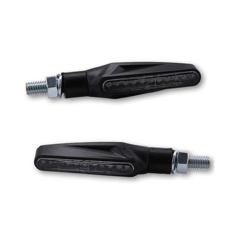 LED-Blinker Paar Highsider Smart Stix schwarz, Getönt, M8, E-geprüft, 12V/1W
