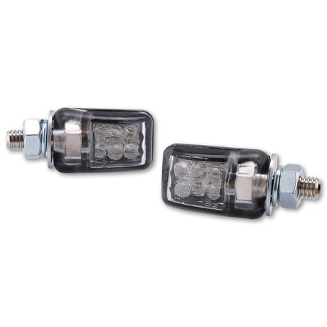 LED-Blinker Paar Highsider Smart Picco schwarz, Klar, M6, E-geprüft, 12V/0,4W