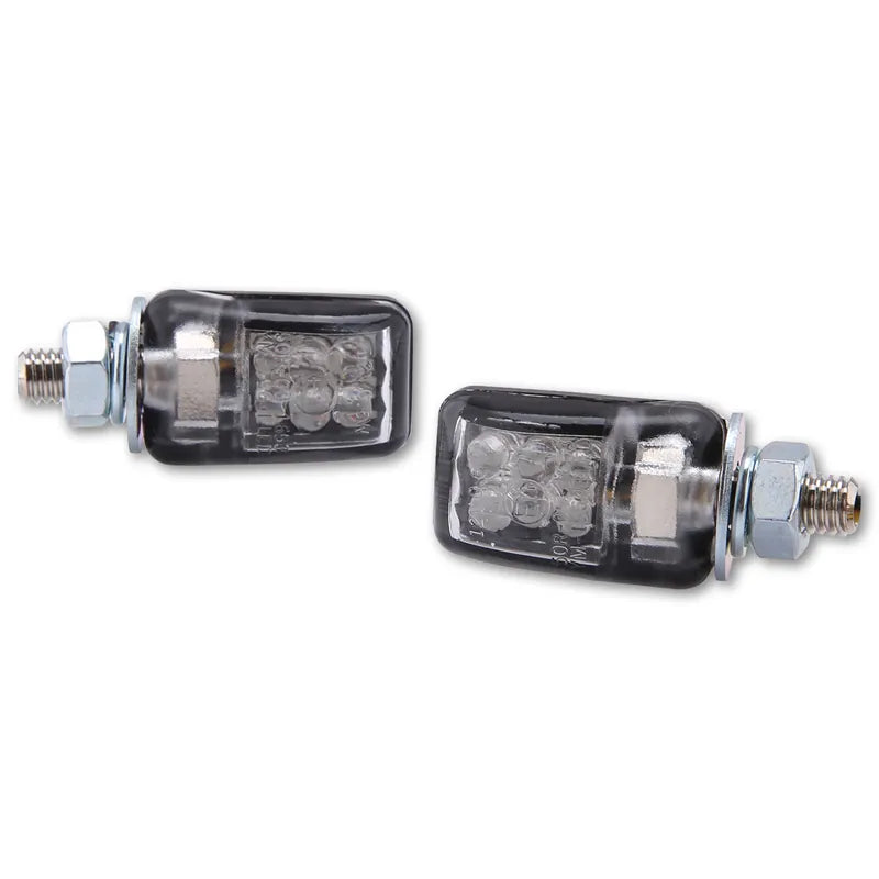 LED-Blinker Highsider Smart Picco, Schwarz, Glas Klar, E-geprüft für hinten