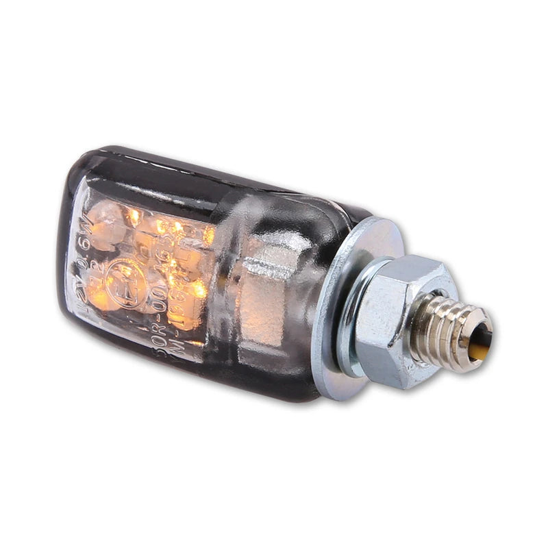 LED-Blinker Paar Highsider Smart Picco schwarz, Klar, M6, E-geprüft, 12V/0,4W