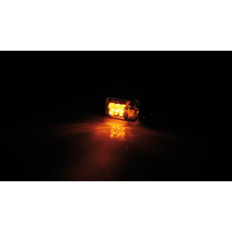 LED-Blinker Highsider Smart Picco, Schwarz, Glas Klar, E-geprüft für hinten