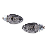 LED-Blinker Paar Highsider Smart Drop schwarz, Klar, M6, E-geprüft, 12V/0,6W