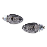 LED-Blinker Highsider Smart Drop, Schwarz, Glas Klar, E-geprüft, 12V/0,6W