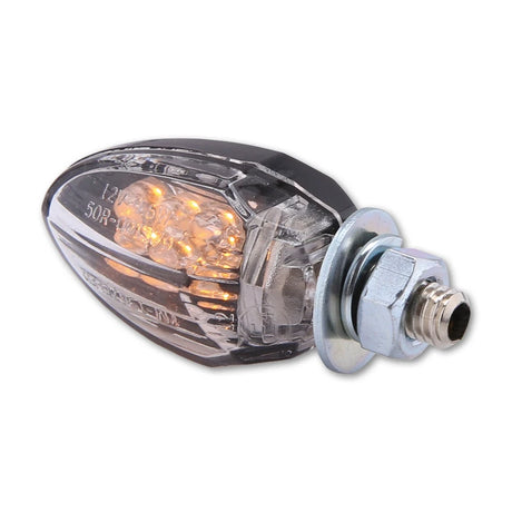 LED-Blinker Paar Highsider Smart Drop schwarz, Klar, M6, E-geprüft, 12V/0,6W